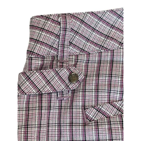 Annika Cutter & Buck Purple Plaid Golf Shorts Women's Size 4 Midrise 12" Inseam - Picture 4 of 8